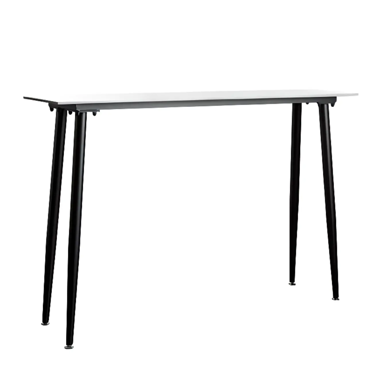 Modern Grey Travertine Top Metal Legs Bar Table for Dining Room Image - 3 | homeyfad