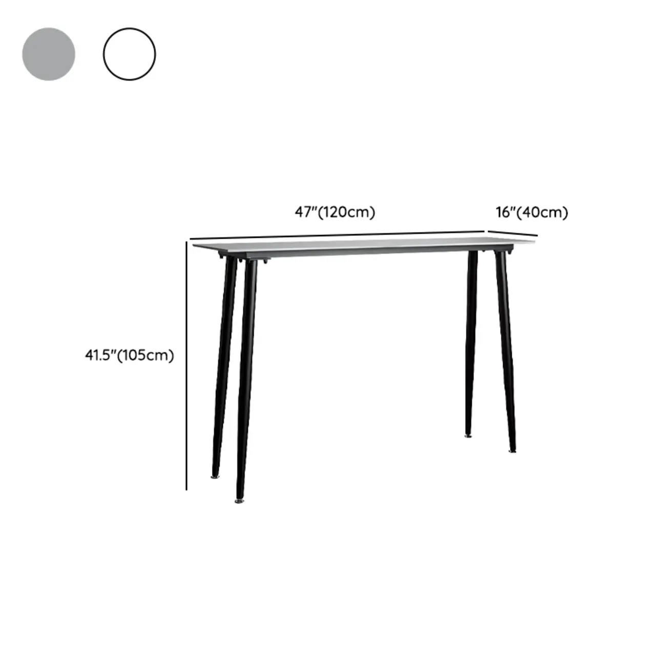 Modern Grey Travertine Top Metal Legs Bar Table for Dining Room Image - 8 | homeyfad