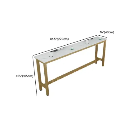 Modern White Metal Fixed Top Design Bar Tables Image - 18