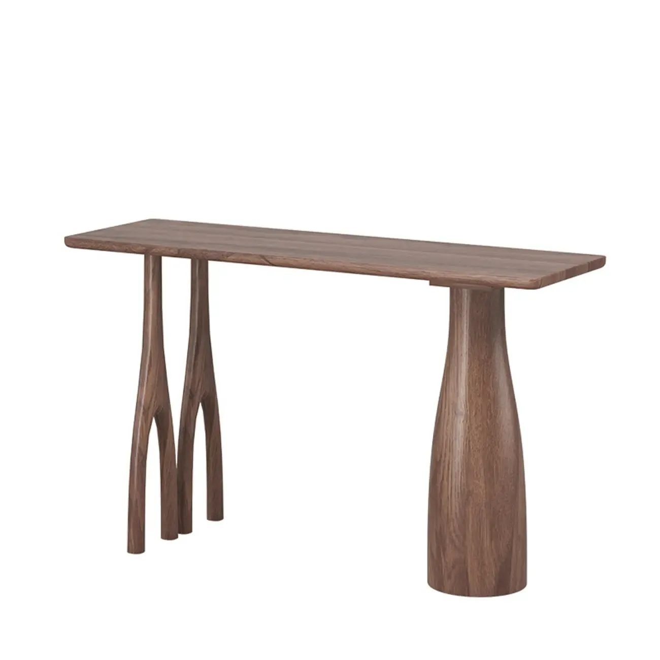 Stylish Brown Natural Wooden Bar Table for Home Bistro Image - 5
