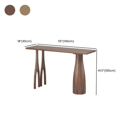 Stylish Brown Natural Wooden Bar Table for Home Bistro #size