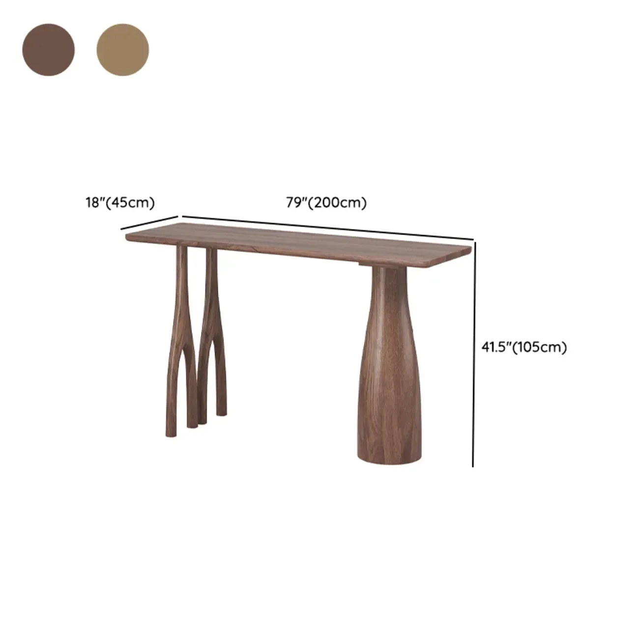 Stylish Brown Natural Wooden Bar Table for Home Bistro Image - 12