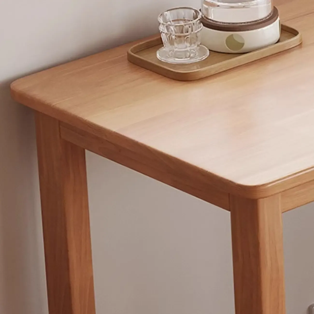 Modern Rubberwood Bar Tables with Trestle Base Image - 10