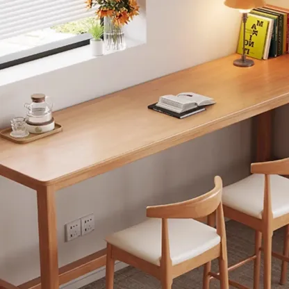 Modern Rubberwood Bar Tables with Trestle Base Image - 12