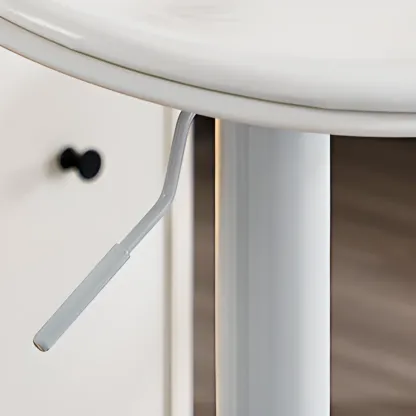 Minimalist Plastic Swivel Bar Stools with Upholstered for Kitchen Image - 9
