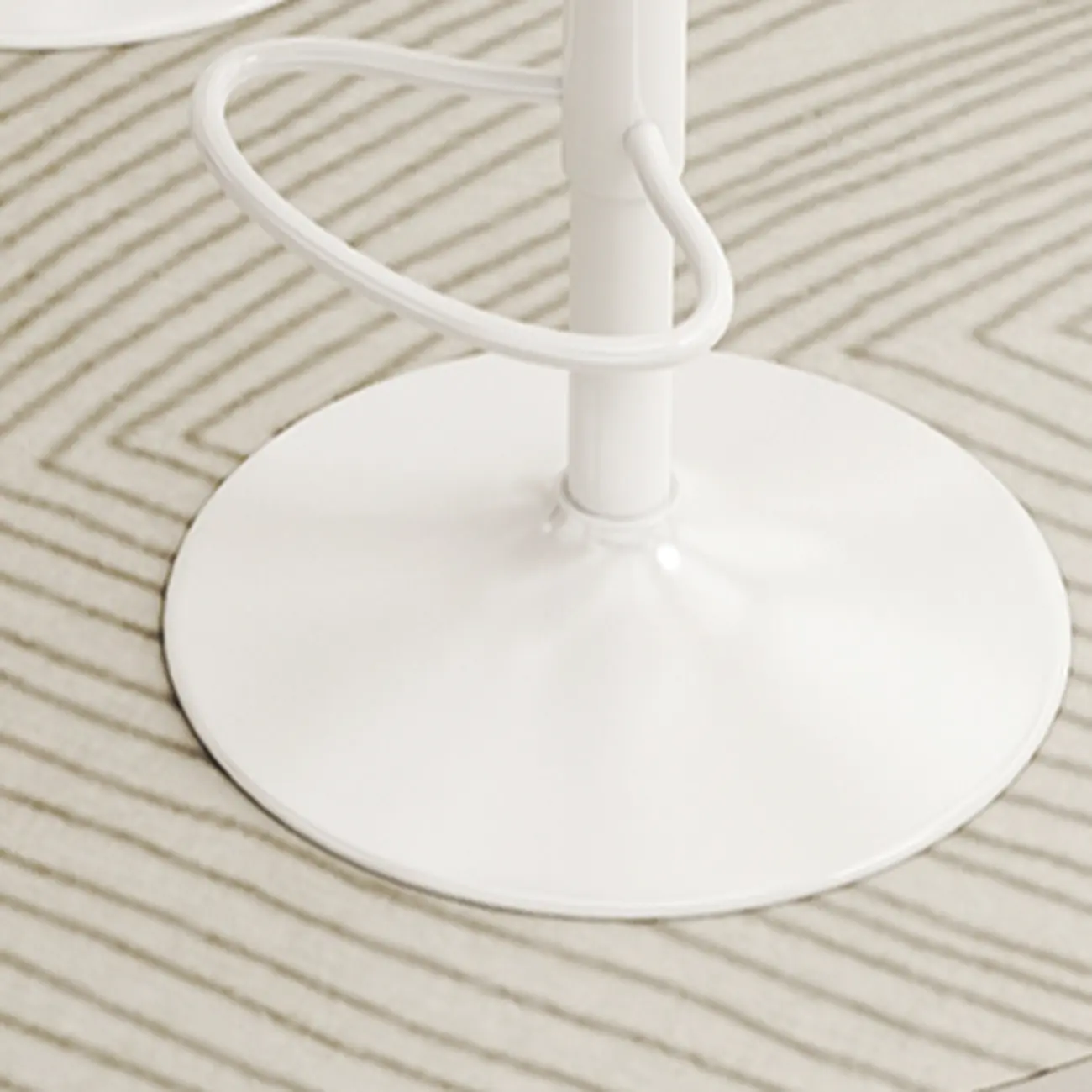 Minimalist Plastic Swivel Bar Stools with Upholstered for Kitchen Image - 10 | homeyfad