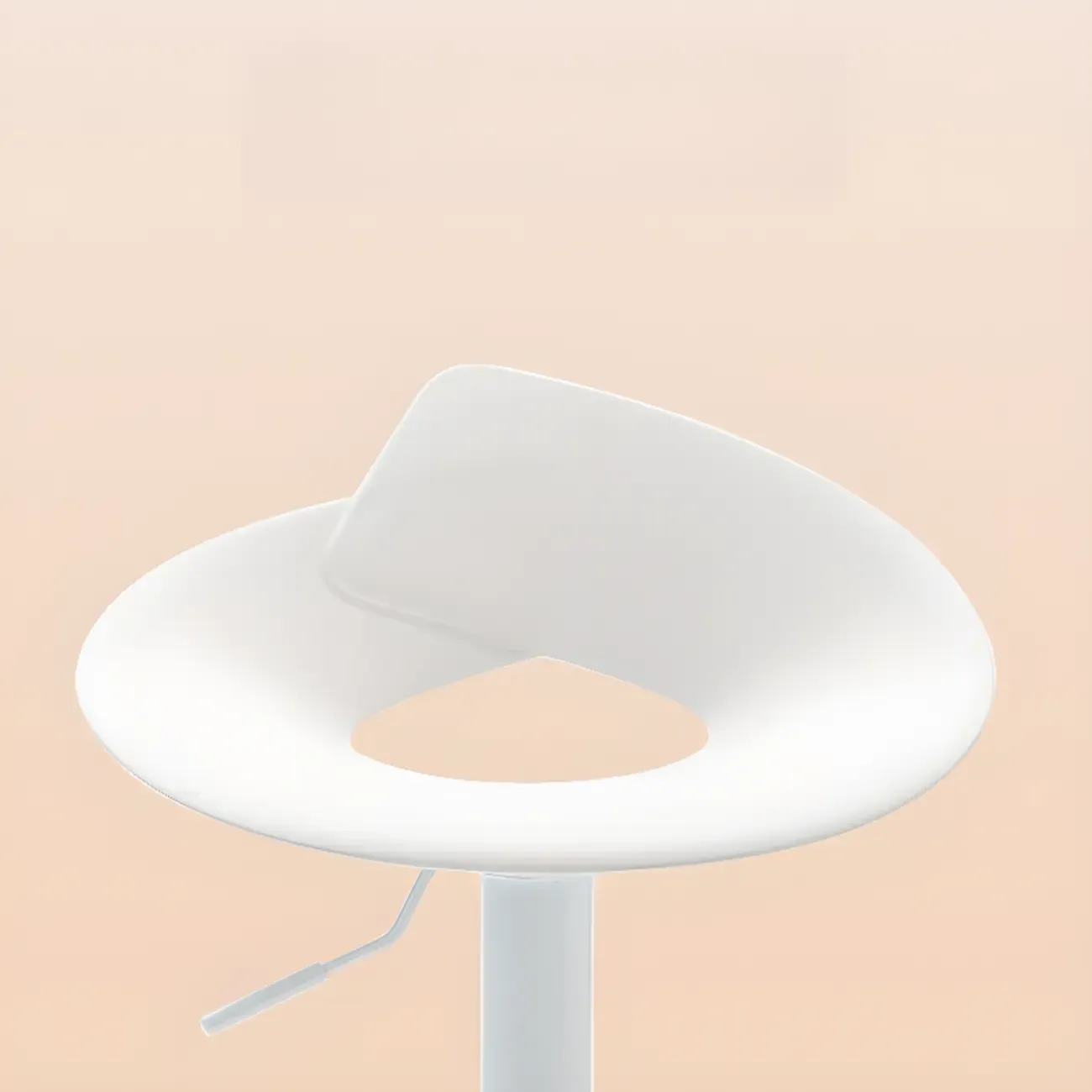 Minimalist Plastic Swivel Bar Stools with Upholstered for Kitchen Image - 11