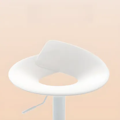 Minimalist Plastic Swivel Bar Stools with Upholstered for Kitchen Image - 11