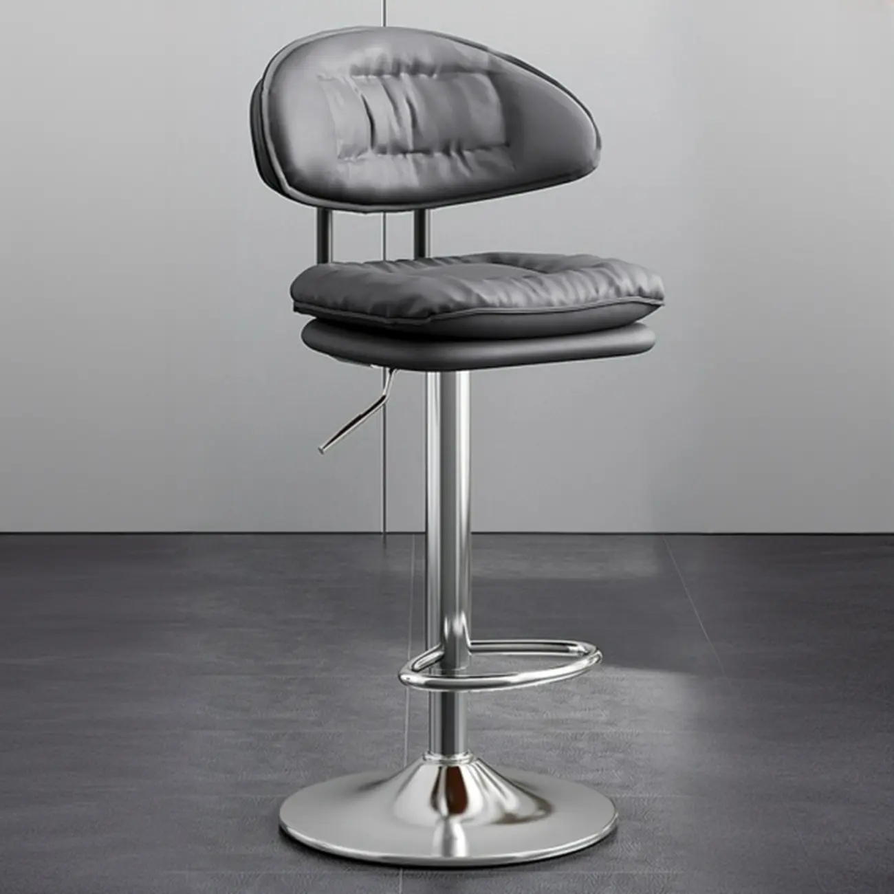Modern Tufted Upholstered Bow Back Adjustable Bar Stools Image - 9 | homeyfad