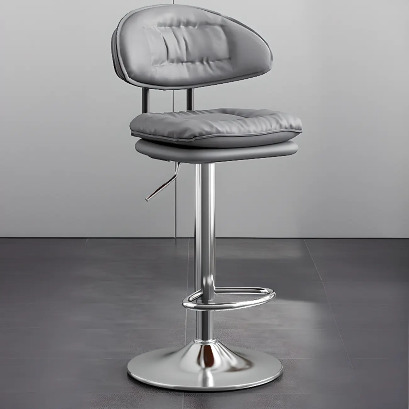 Modern Tufted Upholstered Bow Back Adjustable Bar Stools Image - 8 | homeyfad