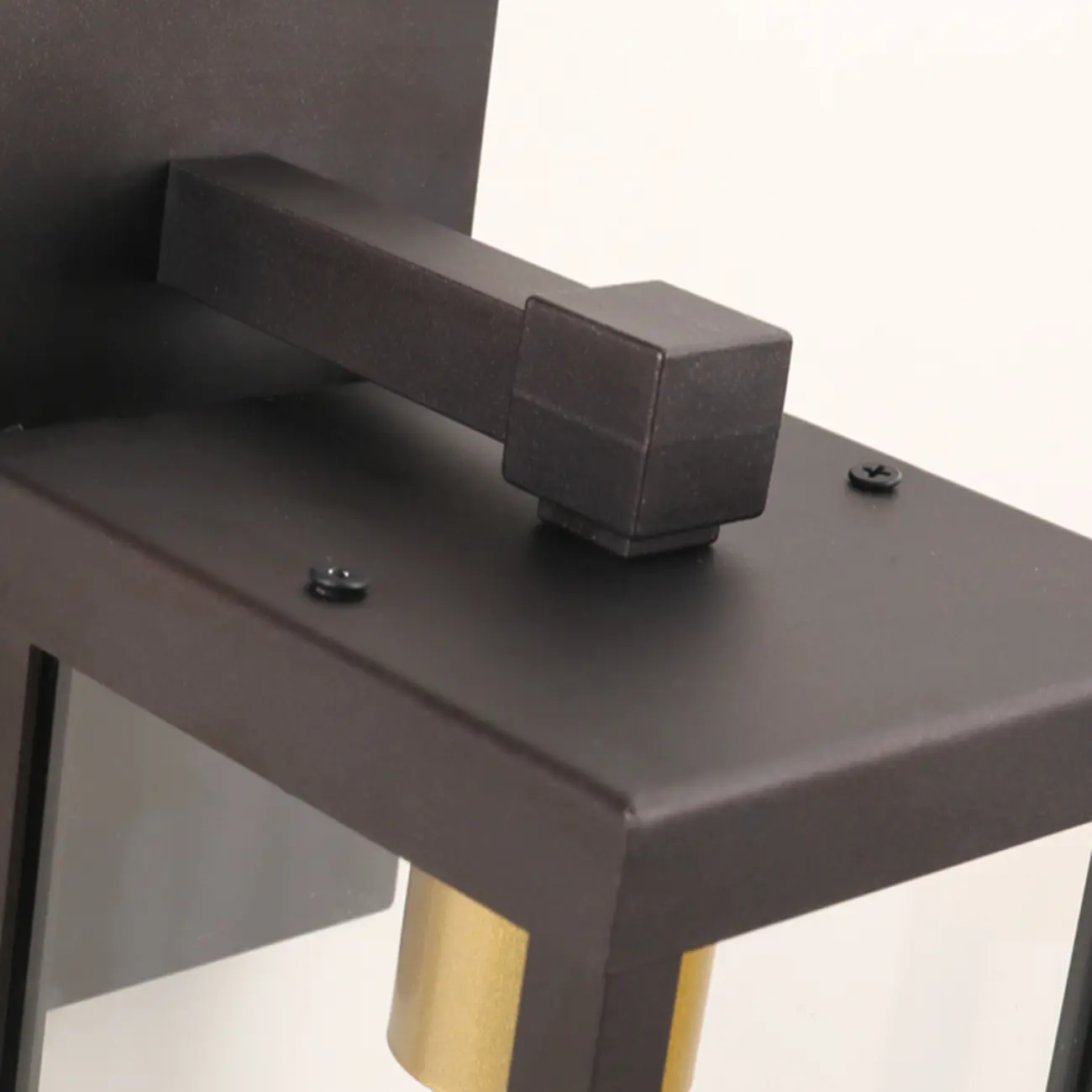 Industrial Metal Rectangle Glass Shade LED Outdoor Wall Light Image - 9 | homeyfad