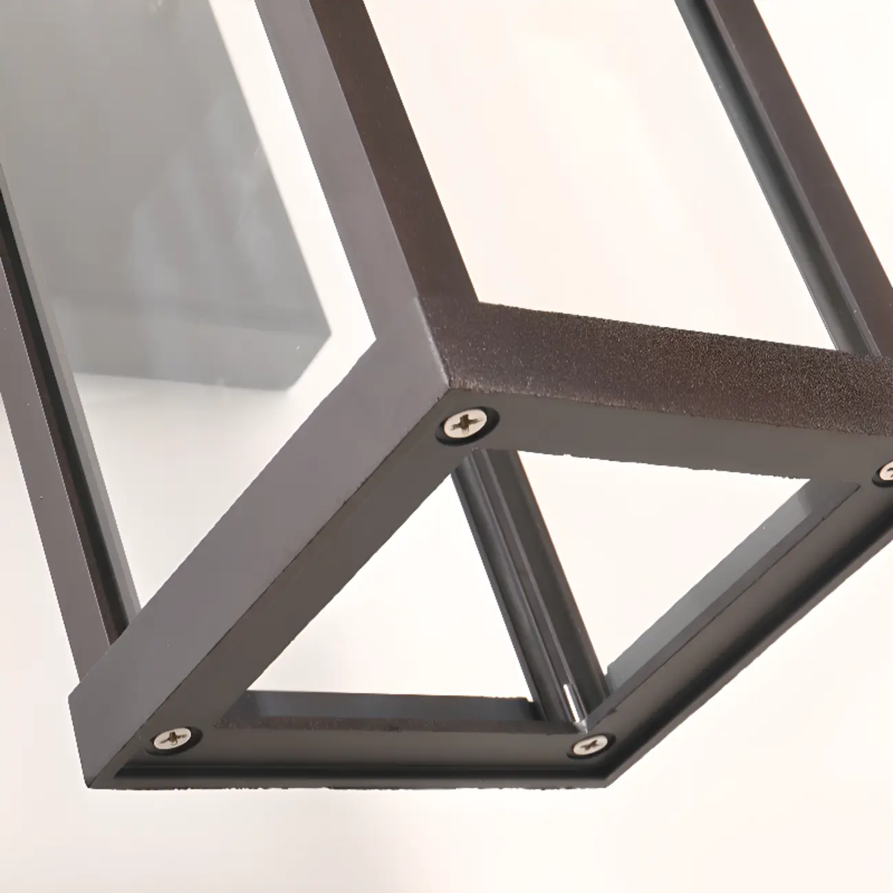 Industrial Metal Rectangle Glass Shade LED Outdoor Wall Light Image - 11 | homeyfad