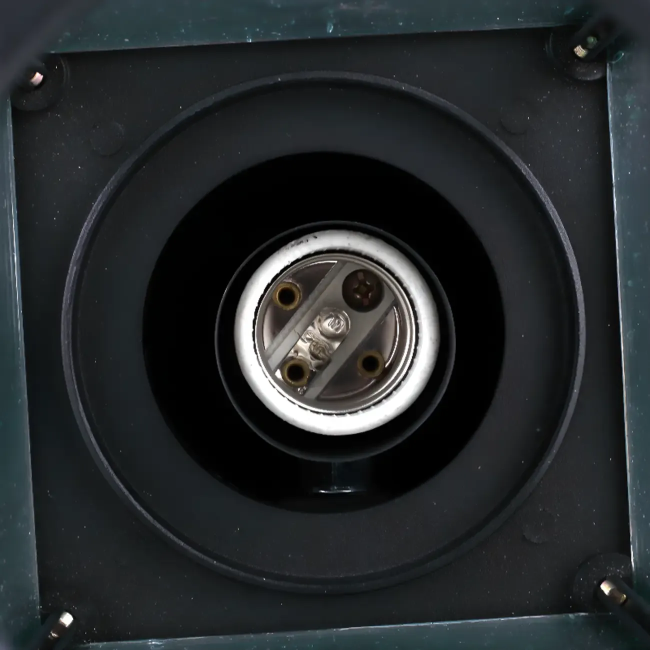 Modern Outdoor Wall Light Metal Black Geometric Glass Shade Image - 9