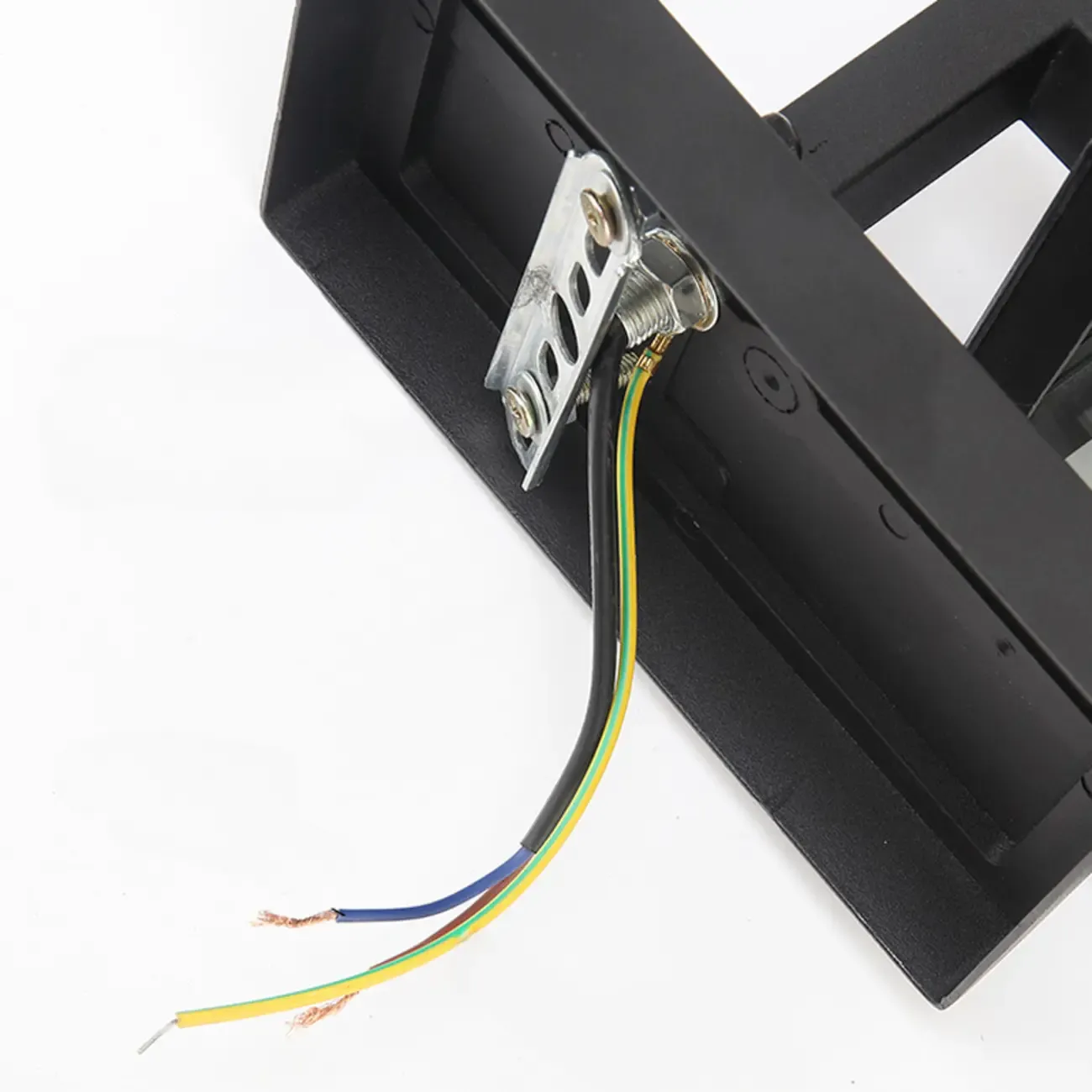 Modern Outdoor Wall Light Metal Black Geometric Glass Shade Image - 10