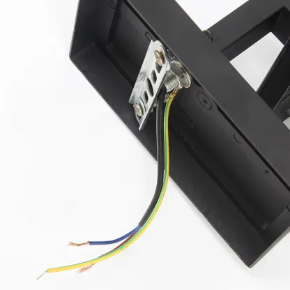 Modern Outdoor Wall Light Metal Black Geometric Glass Shade Image - 10