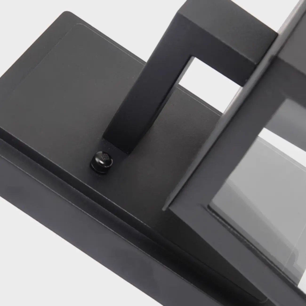 Modern Outdoor Wall Light Metal Black Geometric Glass Shade Image - 12 | homeyfad