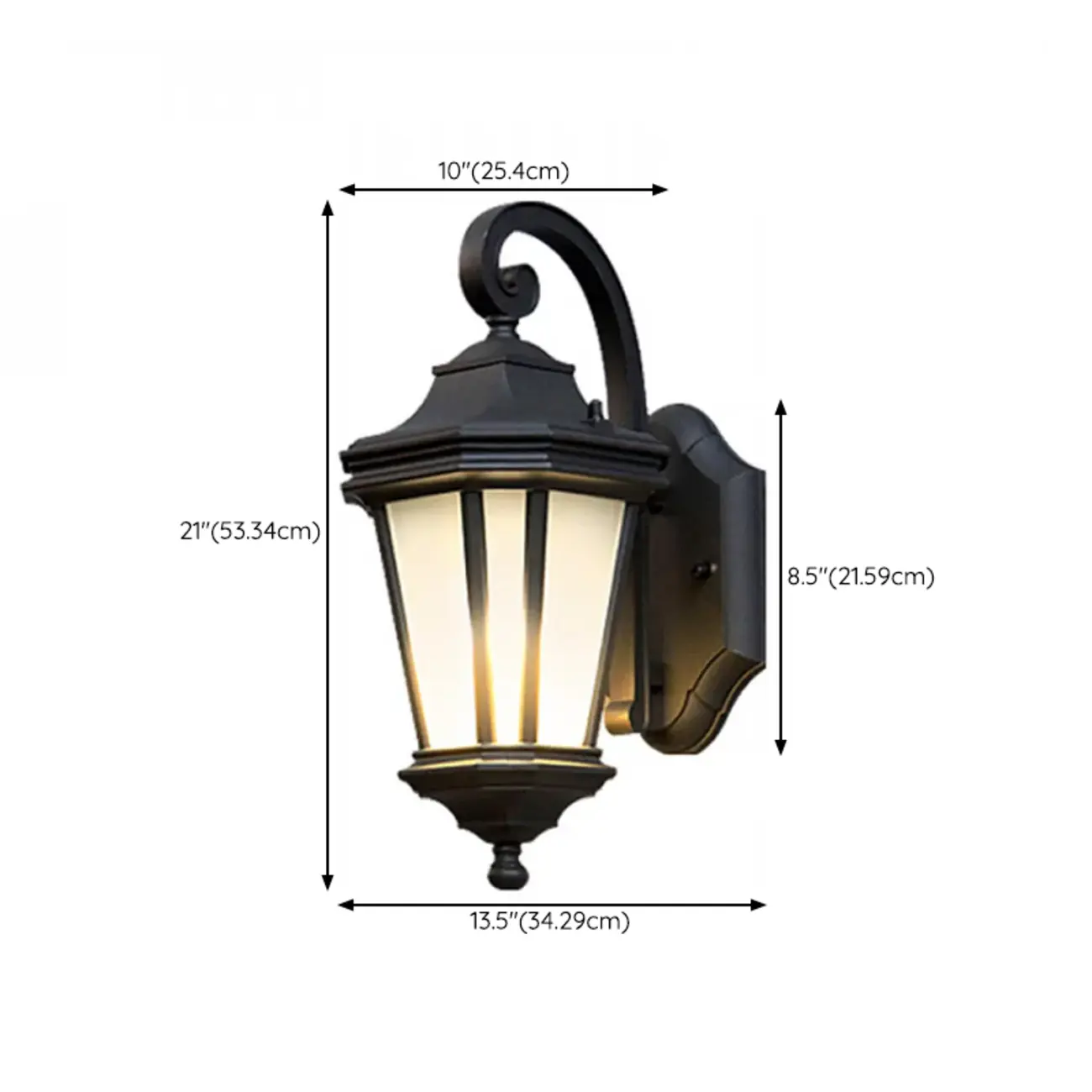 Vintage Black Metal Lantern Wall Sconce Image - 13 | homeyfad