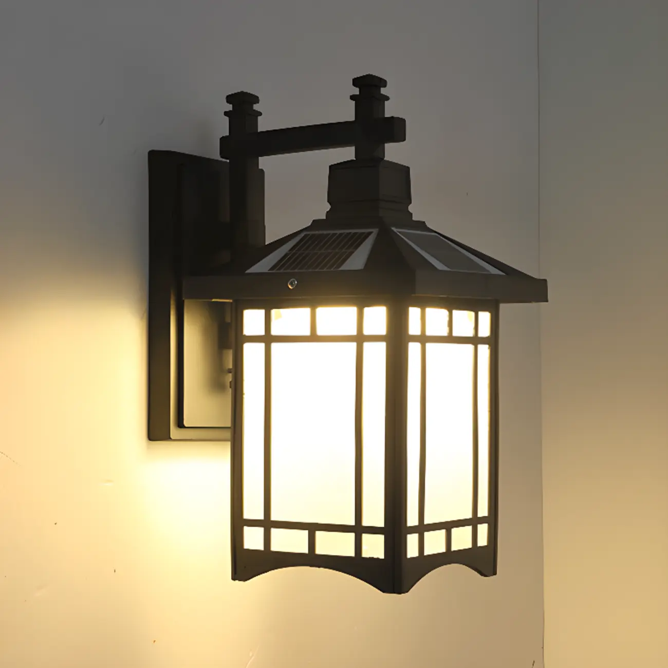 Vintage Bronze and Black Solar Lantern Wall Sconce Image - 8 | homeyfad