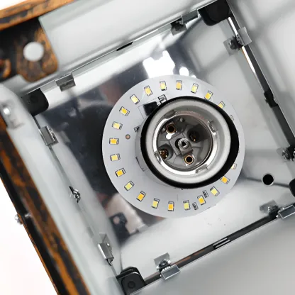 Vintage Bronze and Black Solar Lantern Wall Sconce Image - 15