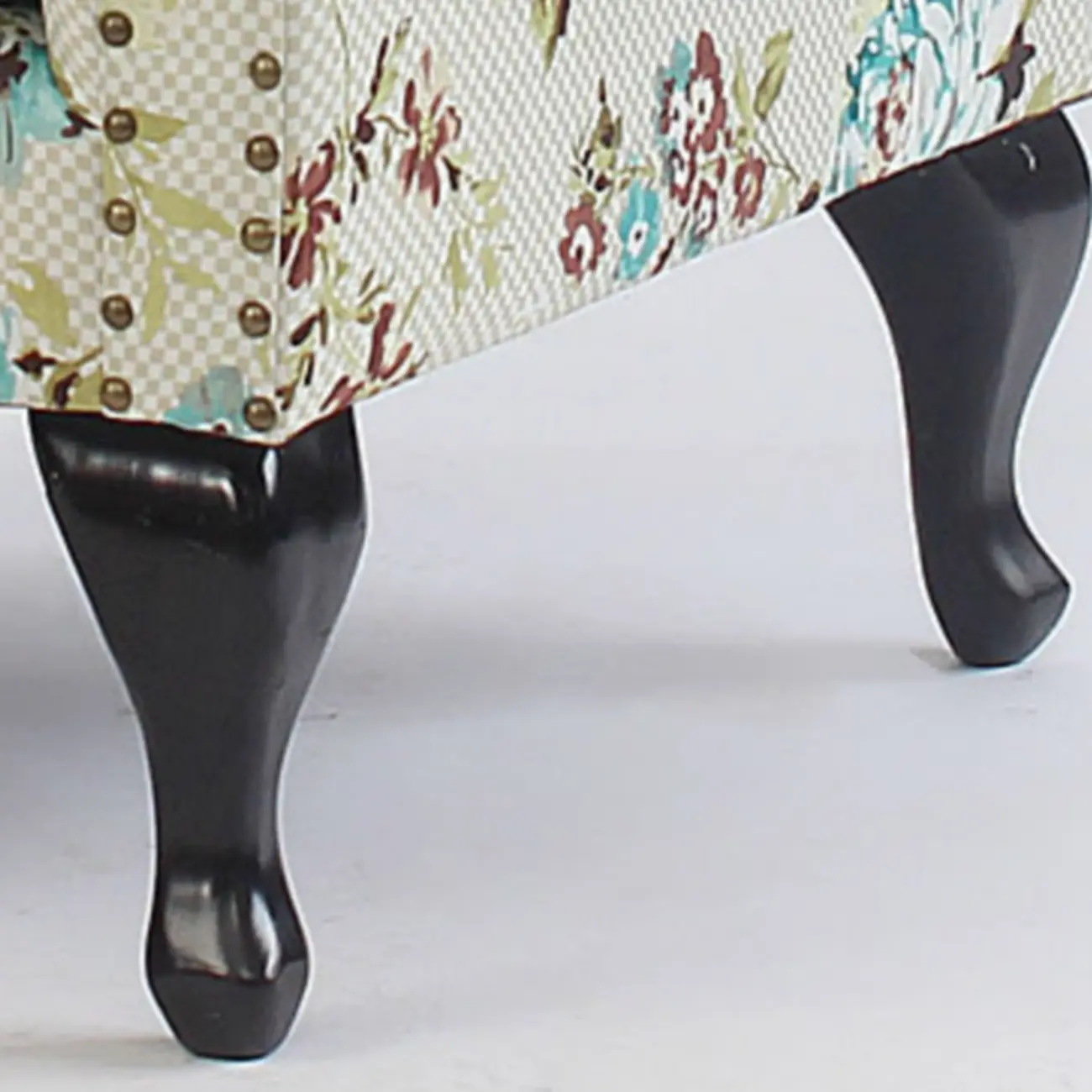 Traditional Leather Wingback Accent Chair with Nailhead Trim Image - 7 | homeyfad