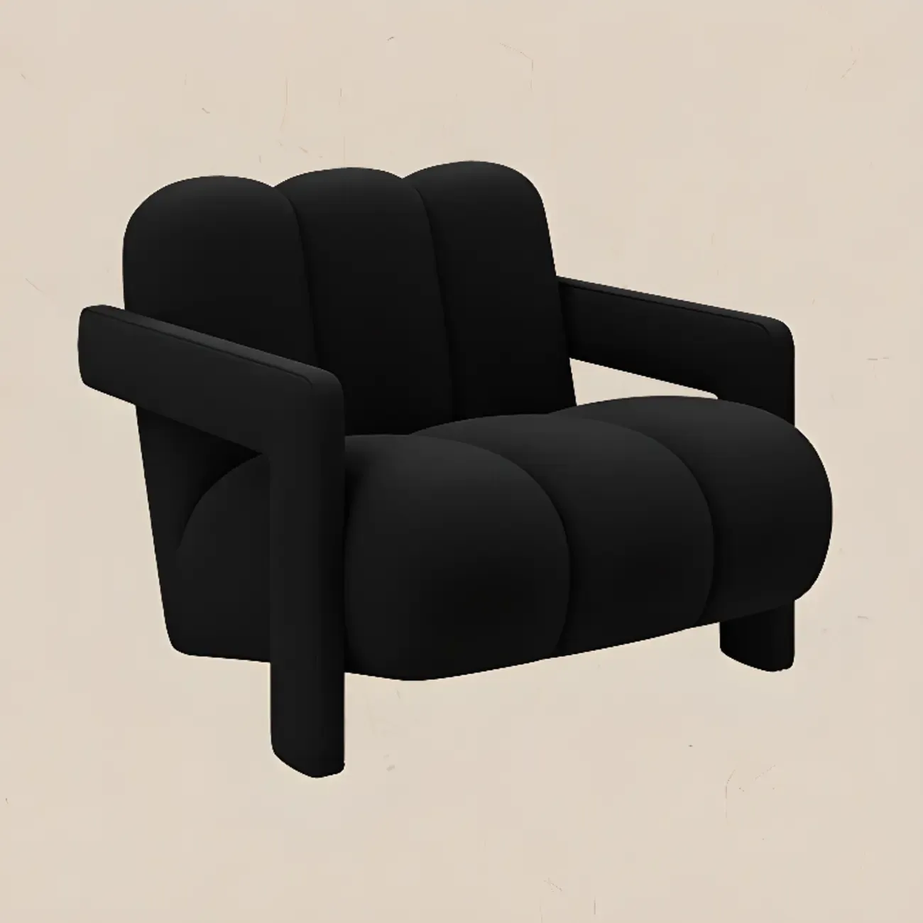 Modern Frosted Velvet Accent Chair with Pillow for Living Room Image - 7