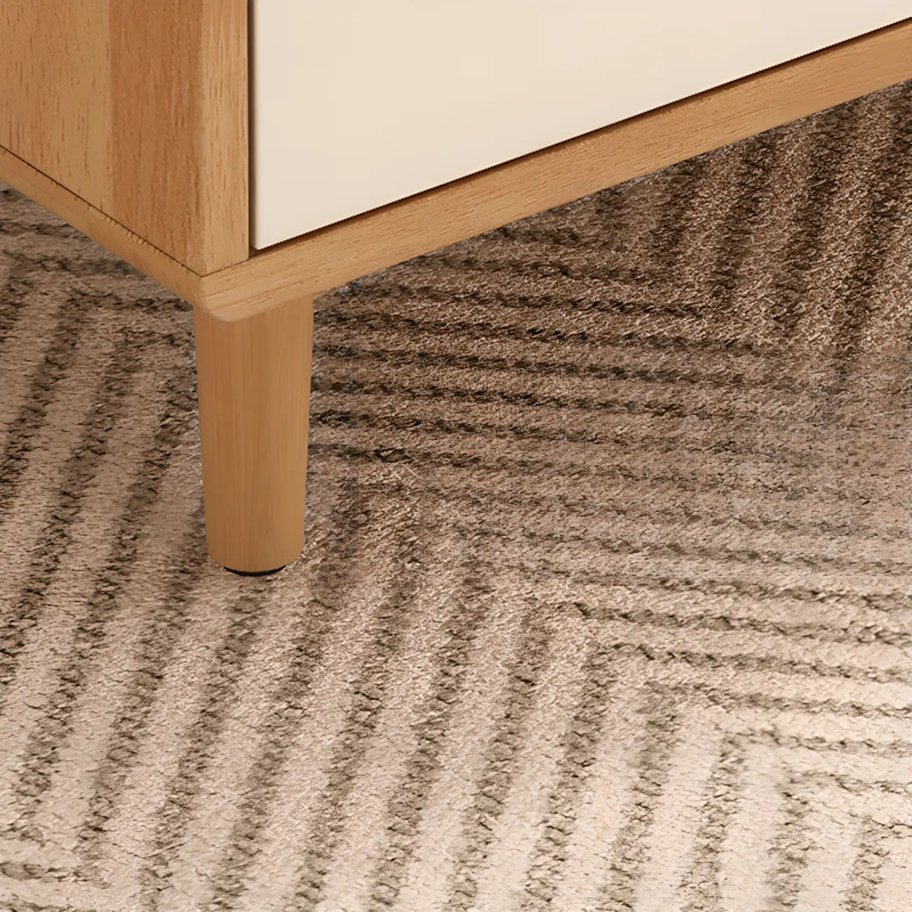 Contemporary Natural Wood TV Stand with 4-Drawers for Home Image - 11 | homeyfad