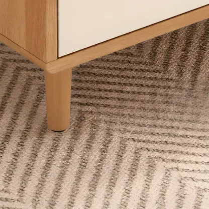 Contemporary Natural Wood TV Stand with 4-Drawers for Home Image - 11