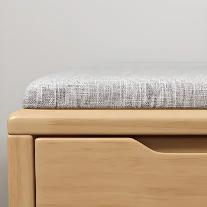 Solid Wood Bench with Shoe Storage for Entryway Image - 10
