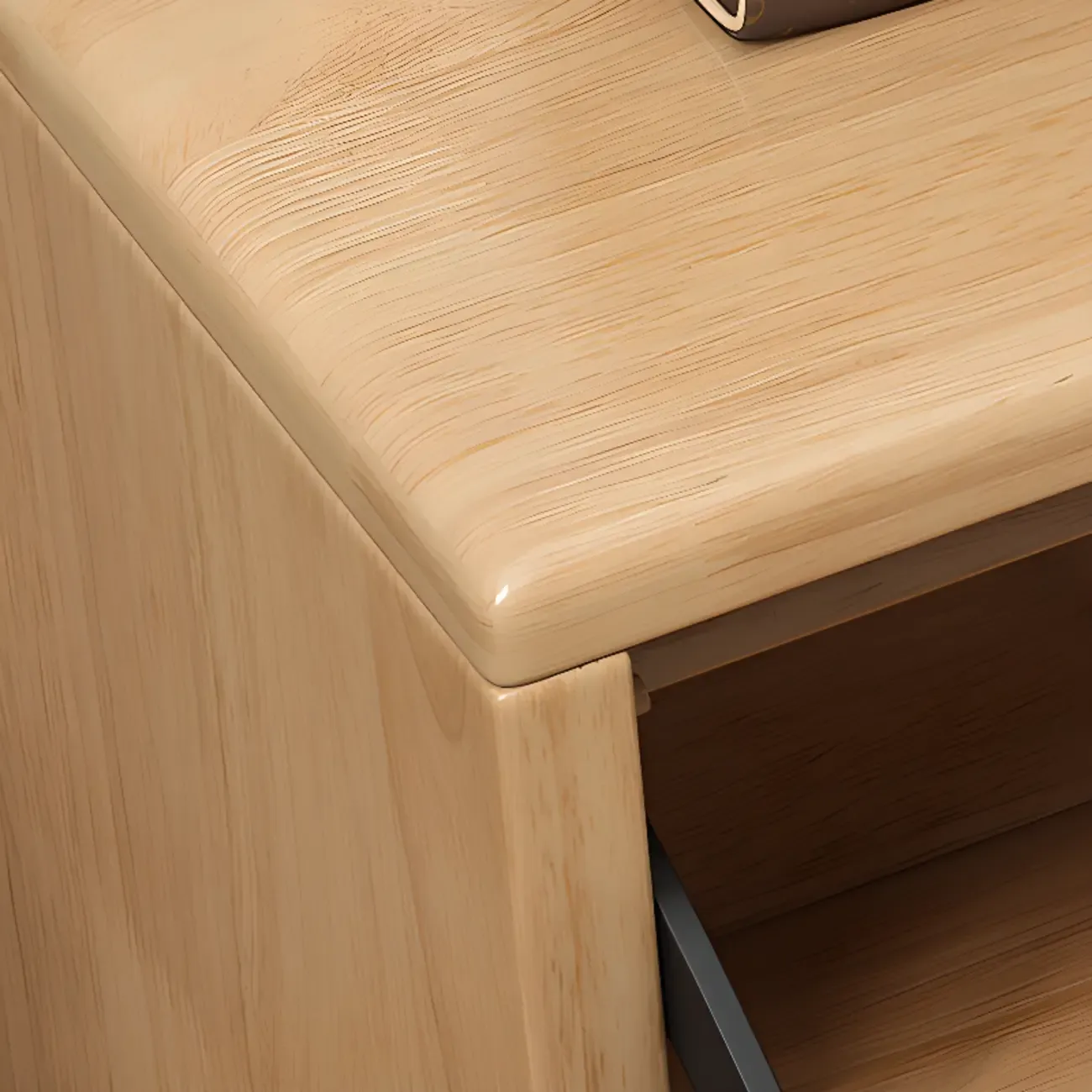 Solid Wood Bench with Shoe Storage for Entryway Image - 11