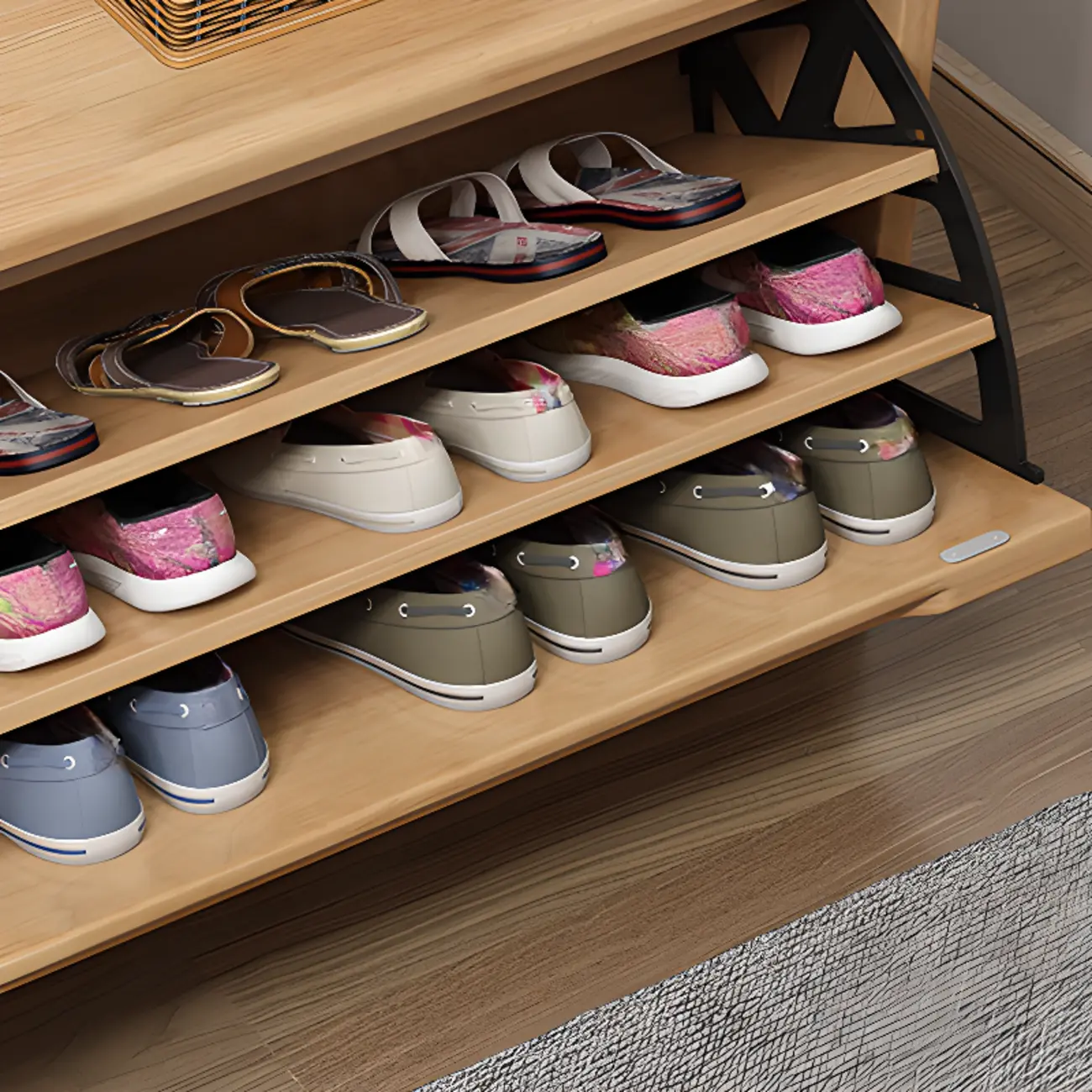 Solid Wood Bench with Shoe Storage for Entryway Image - 12 | homeyfad