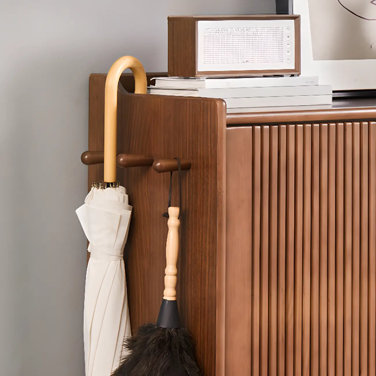 Modern Wood Shoe Cabinet with Doors for Entryway | homeyfad