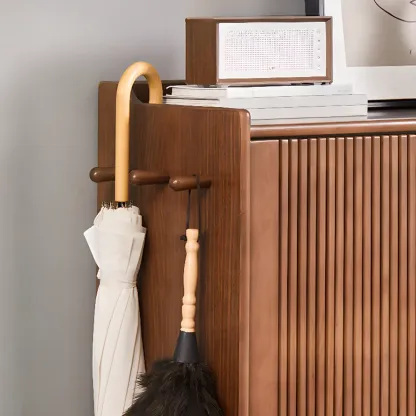 Modern Wood Shoe Cabinet with Doors for Entryway