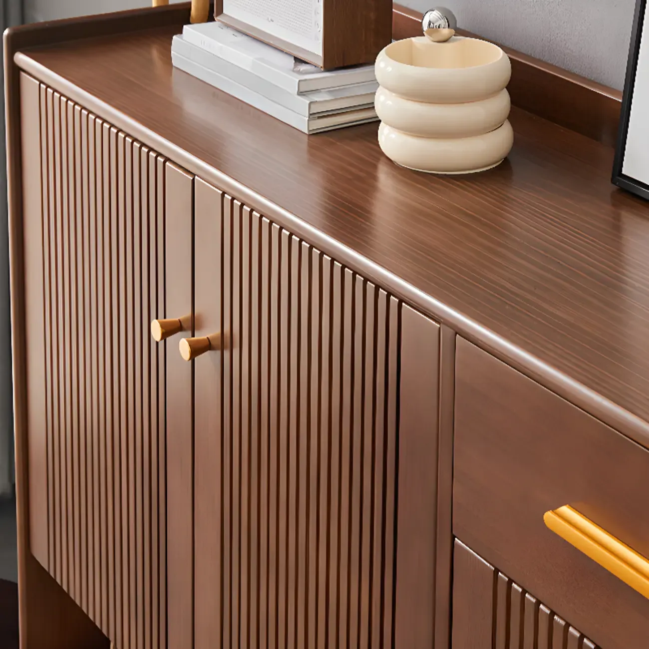 Modern Wood Shoe Cabinet with Doors for Entryway