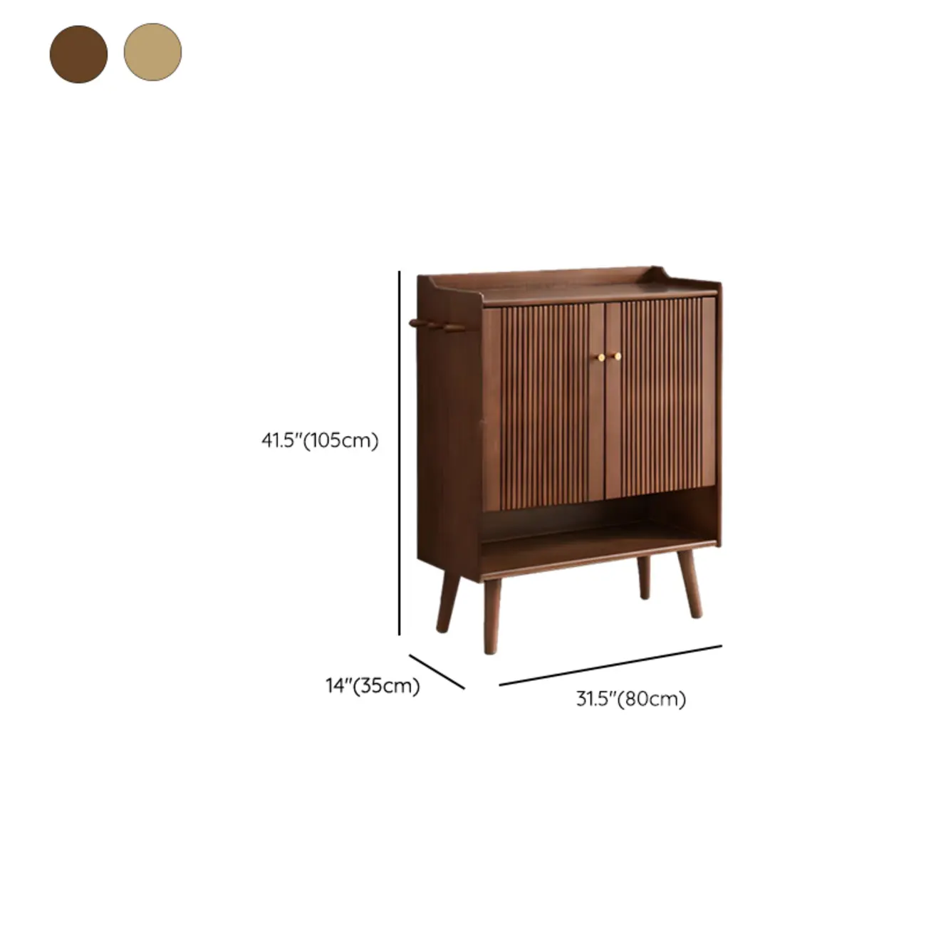 Modern Wood Shoe Cabinet with Doors for Entryway | homeyfad