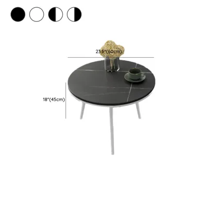 Modern Marble-Top 3 Legs Round Nesting Tables Image - 20