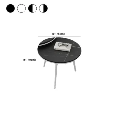 Modern Marble-Top 3 Legs Round Nesting Tables Image - 21