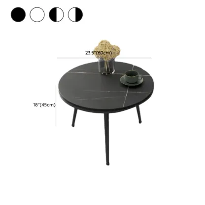Modern Marble-Top 3 Legs Round Nesting Tables Image - 22