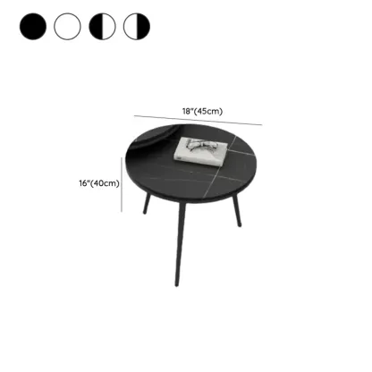 Modern Marble-Top 3 Legs Round Nesting Tables Image - 23