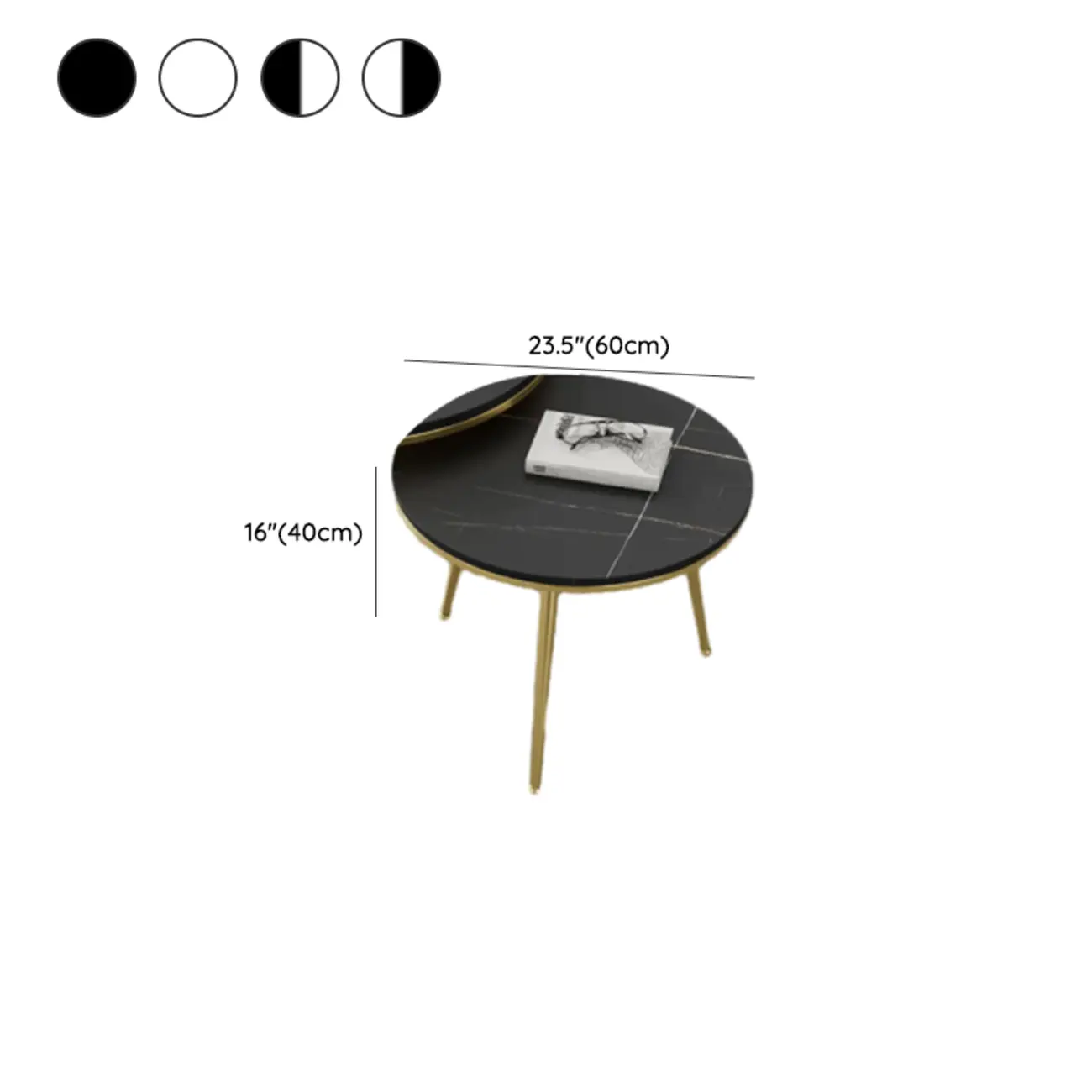 Modern Marble-Top 3 Legs Round Nesting Tables Image - 25 | homeyfad