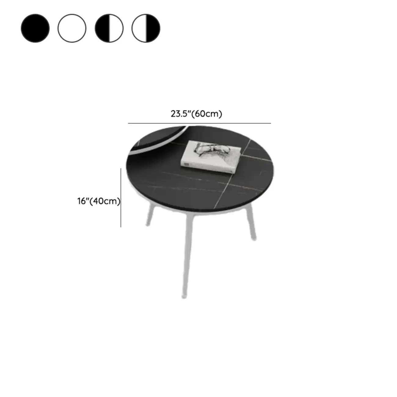 Modern Marble-Top 3 Legs Round Nesting Tables Image - 27