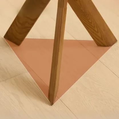 Contemporary Black Wooden Tripod Side Table Image - 10