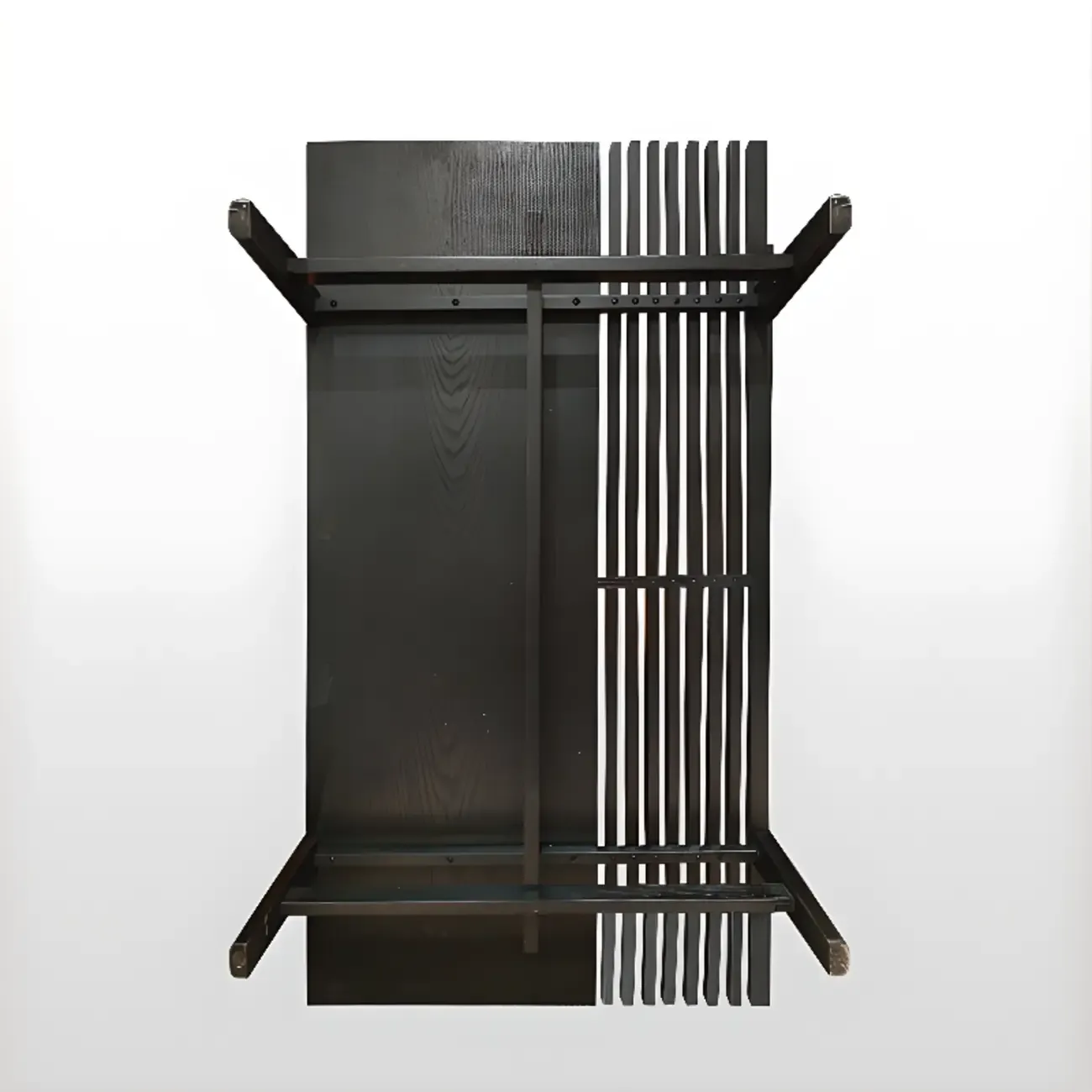 Black Rectangular Chic Rectangle Wood Coffee Table Image - 7