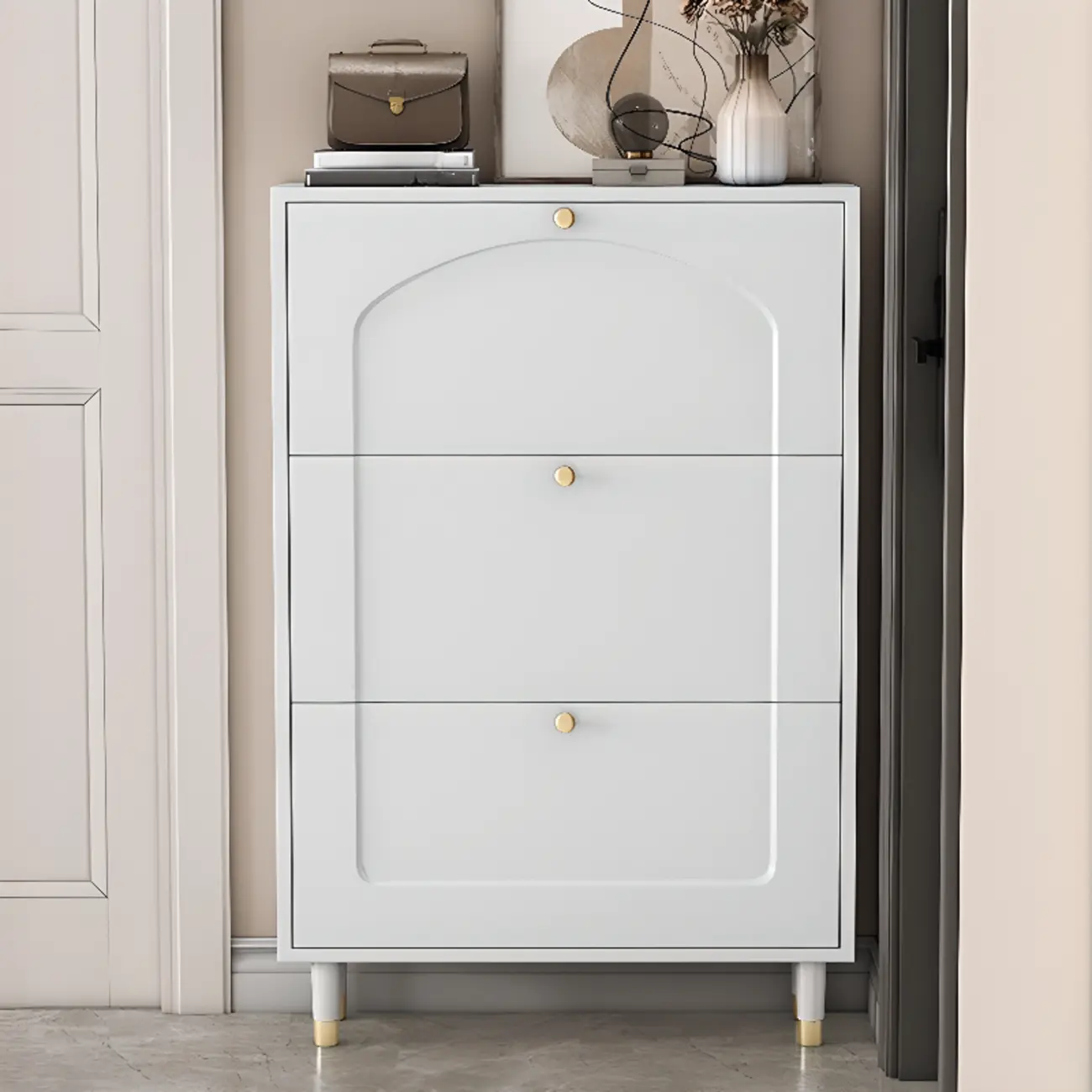 Modern Chalk Wood Shoe Rack for Wall or Cabinet | homeyfad