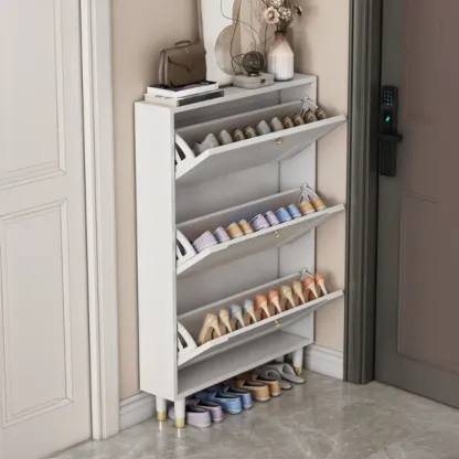 Modern Chalk Wood Shoe Rack for Wall or Cabinet