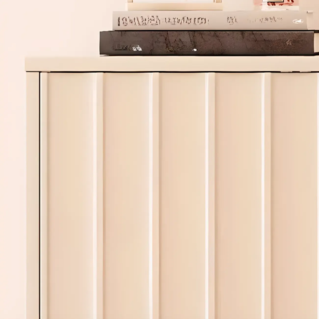 Modern White Closed Back Adjustable Wooden Shoe Cabinet Image - 9