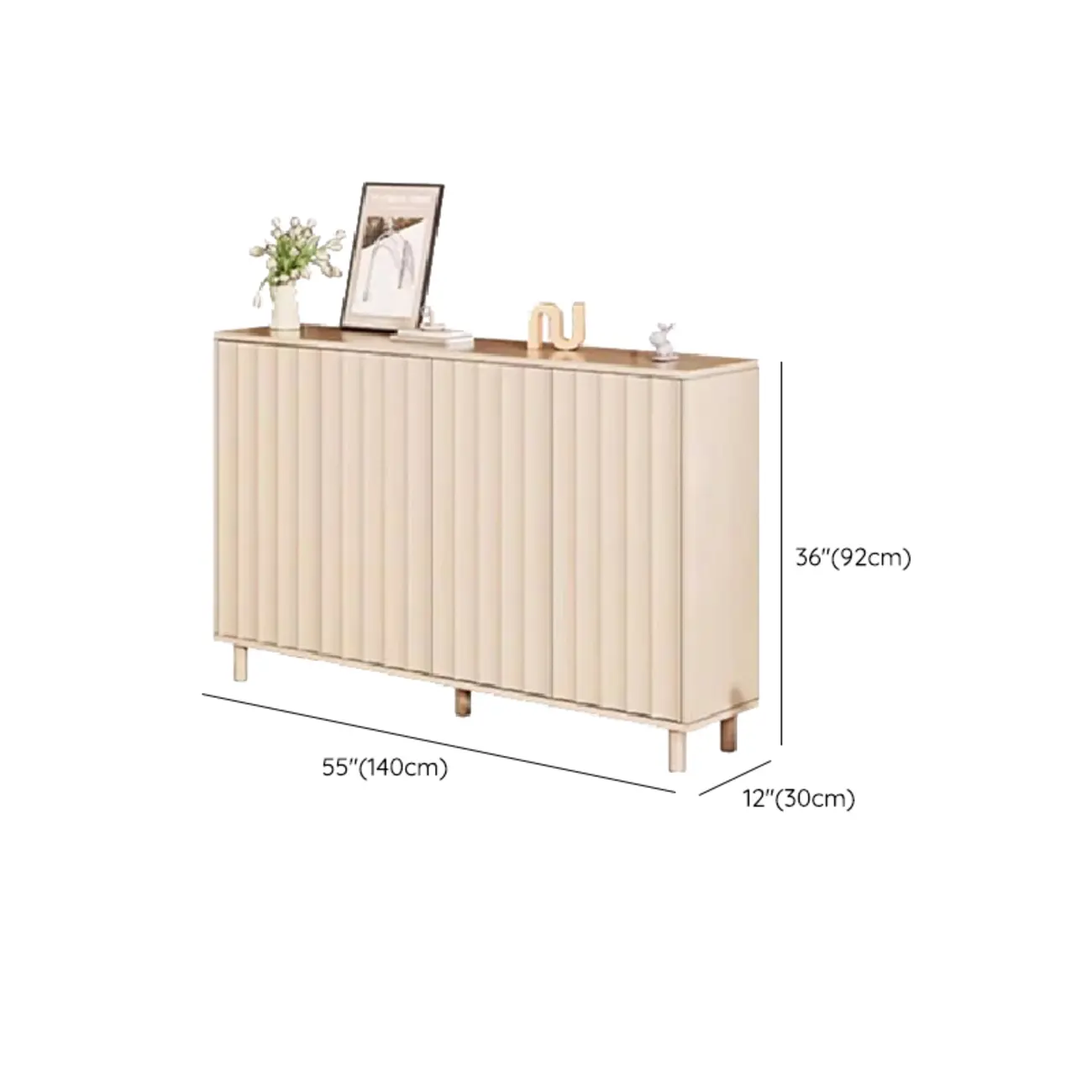 Modern White Closed Back Adjustable Wooden Shoe Cabinet Image - 14 | homeyfad