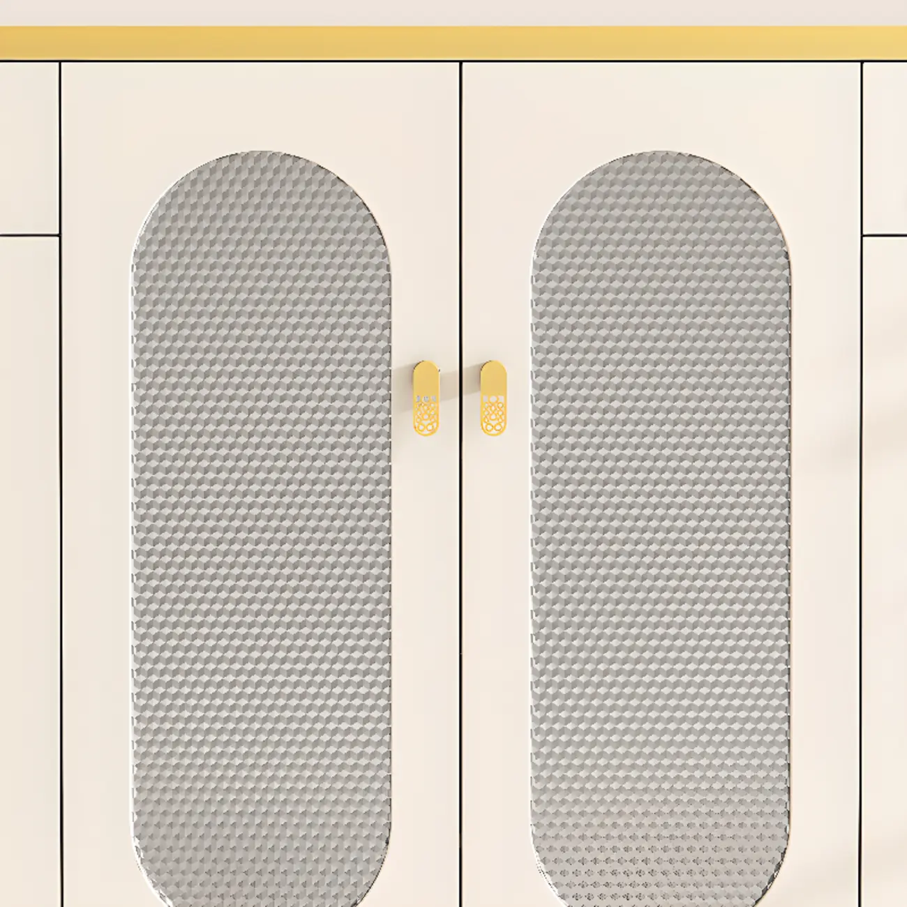 Entryway White Wooden Shoe Cabinet with Glass Doors Image - 14 | homeyfad