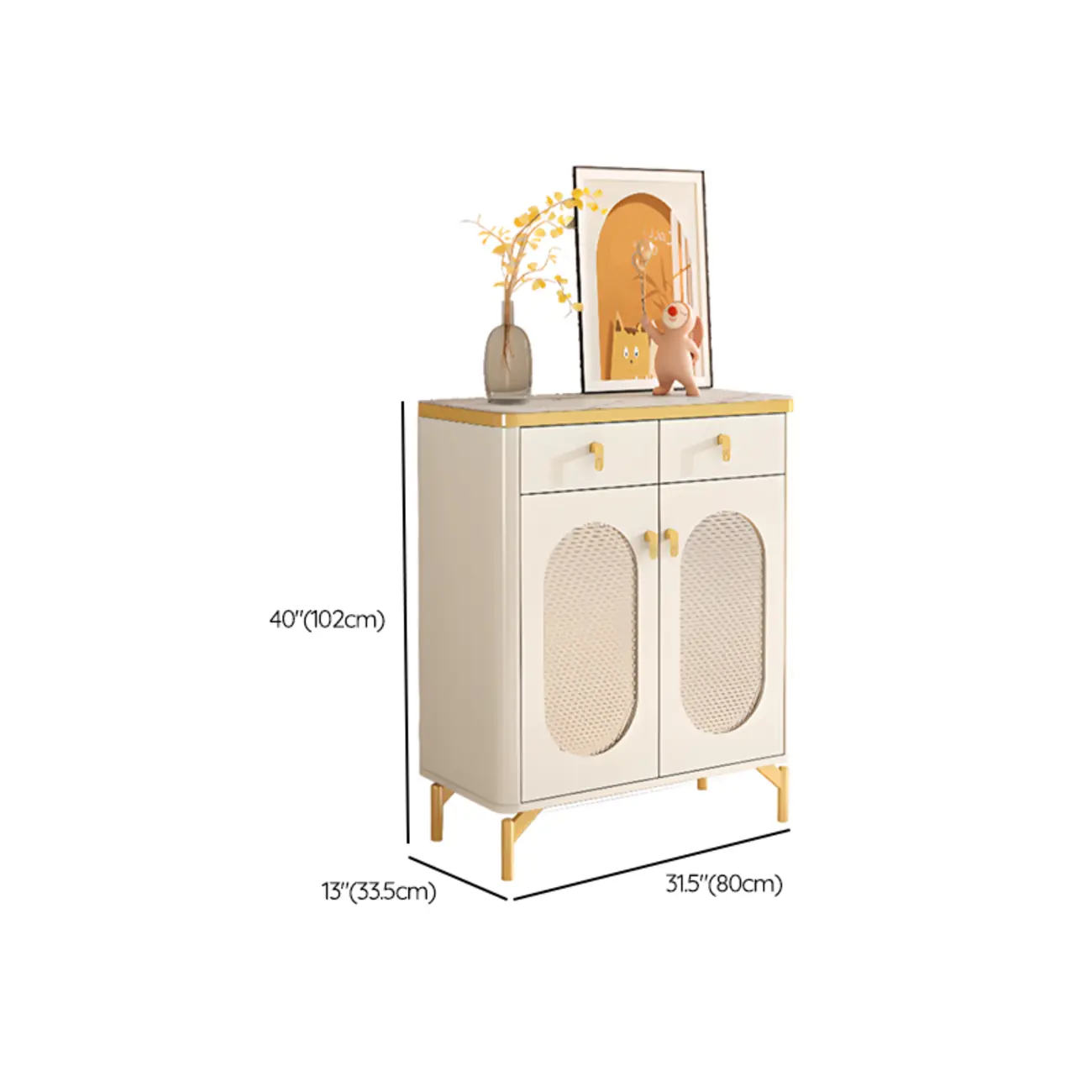 Entryway White Wooden Shoe Cabinet with Glass Doors #size | homeyfad