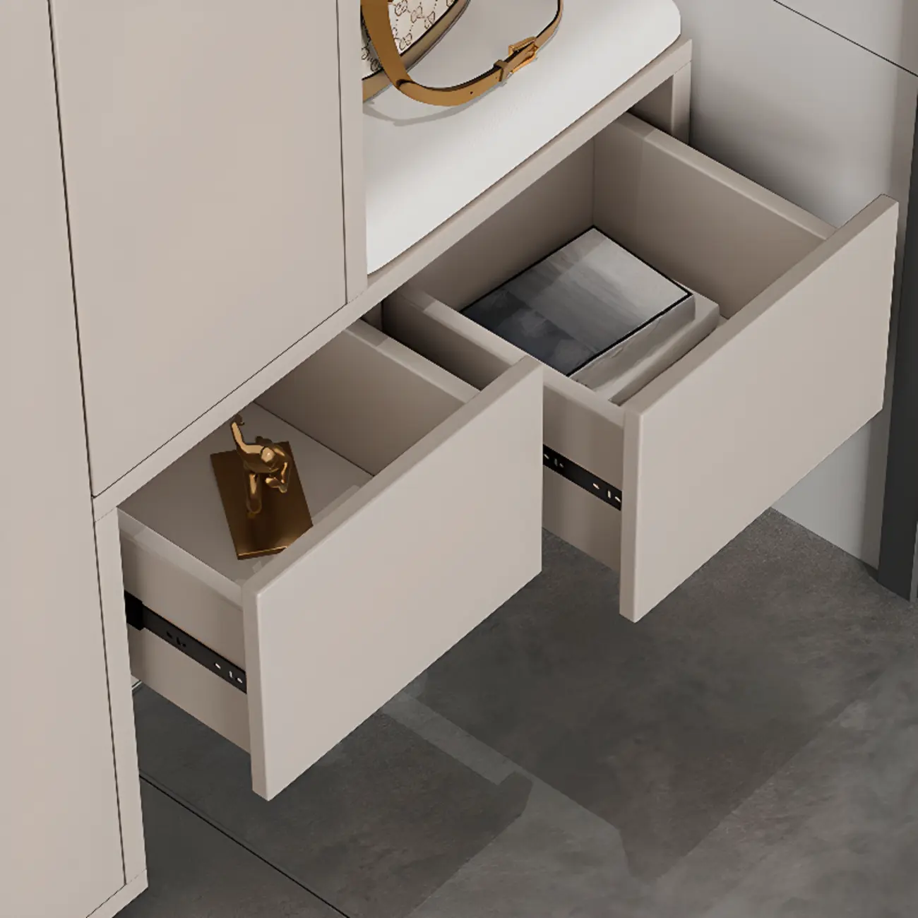 Modern Wood Shoe Rack with Drawers for Entryway | homeyfad