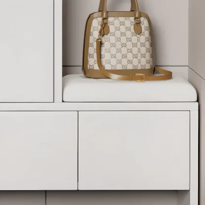 Modern Wood Shoe Rack with Drawers for Entryway